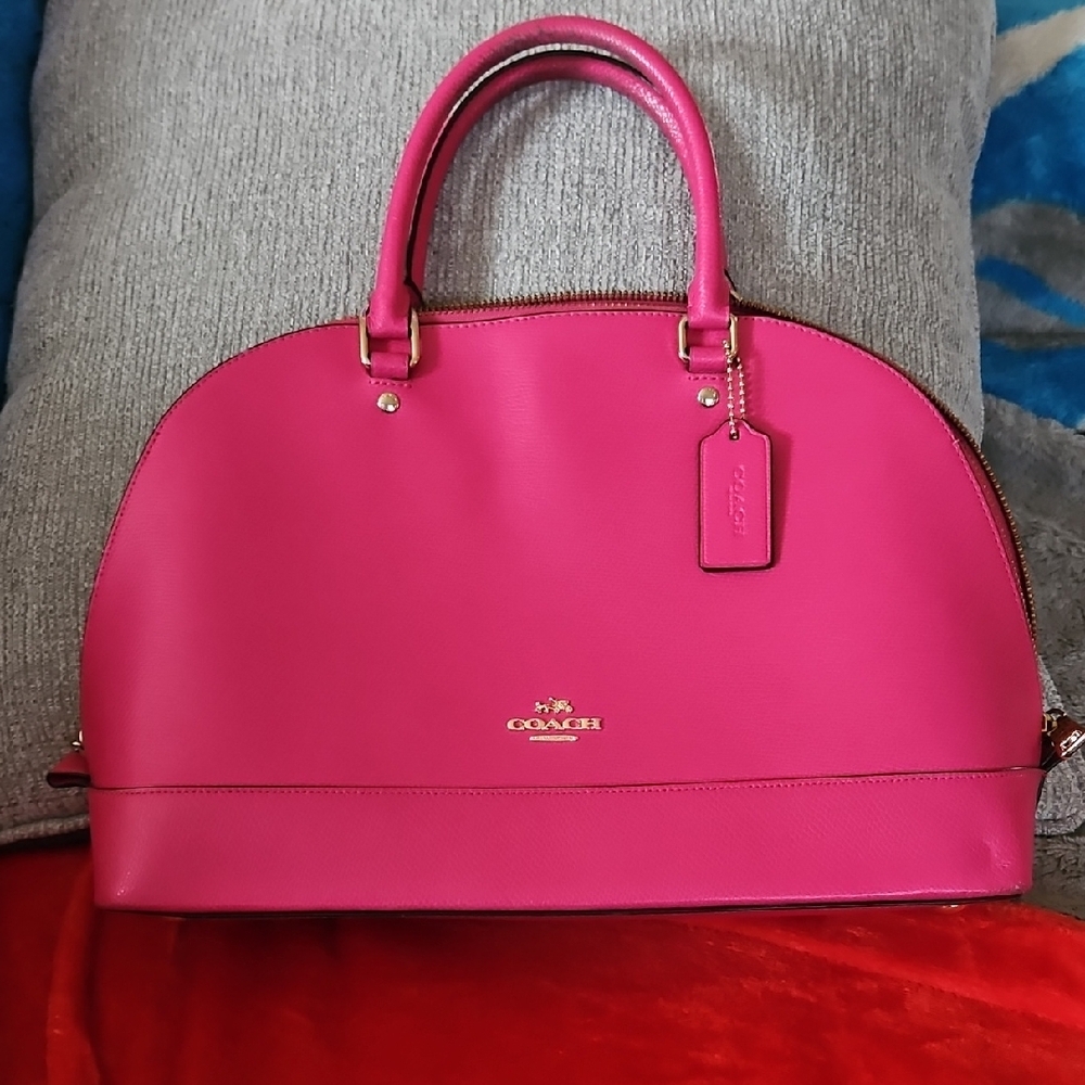 Coach Pink Satchel Dome-Shaped Handbag